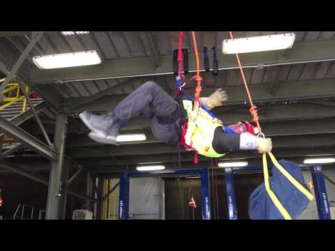 High angle rescue training