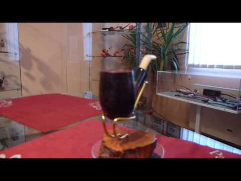 Pipa in radica bent sabbiata dark - www.paronellipipe.it