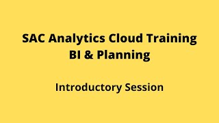 SAP Analytics Cloud Tutorial for Beginners | SAC Planning | SAC Analytics Cloud Training [2022]
