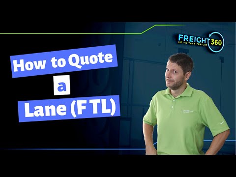 Part of a video titled How to Quote a Lane- Full Truck Load - YouTube