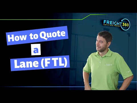 Part of a video titled How to Quote a Lane- Full Truck Load - YouTube