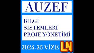 Bilgi Sistemleri Proje Yönetimi 2024-2025 Vize Soruları