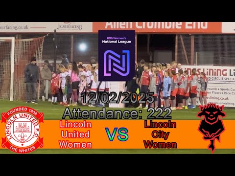 Lincoln United Women 1-0 Lincoln City Women, FA Women’s National League Div 1 Midlands, 12/02/2025.