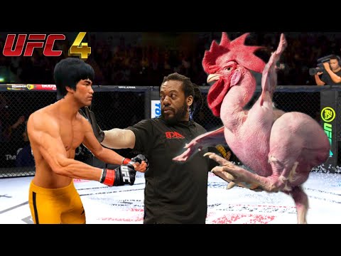Bruce Lee vs Mutant Rooster ( EA Sports UFC 4 ) wwe mma
