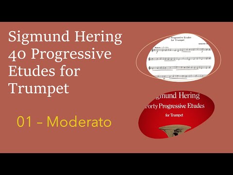Sigmund Hering 40 Progressive Etudes for Trumpet - 01 Moderato