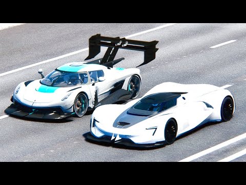 SRT Tomahawk vs Koenigsegg Jesko GTR Concept at Drag Race 20 KM