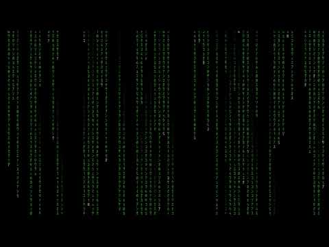 Screensaver matrix code rain