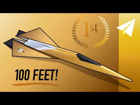 EASY Competition Winning Paper Airplane that Flies 100+ Feet!!! How to Make Fork-Wing, by Ian Zhou