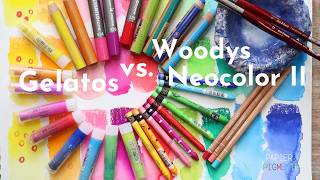 Faber Castell Gelatos im Vergleich mit Woodys und Neocolor II - am Ende bin ich überrascht!