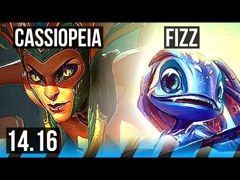 CASSIOPEIA vs FIZZ (MID) | 68% winrate, 5/2/6 | NA Master | 14.16