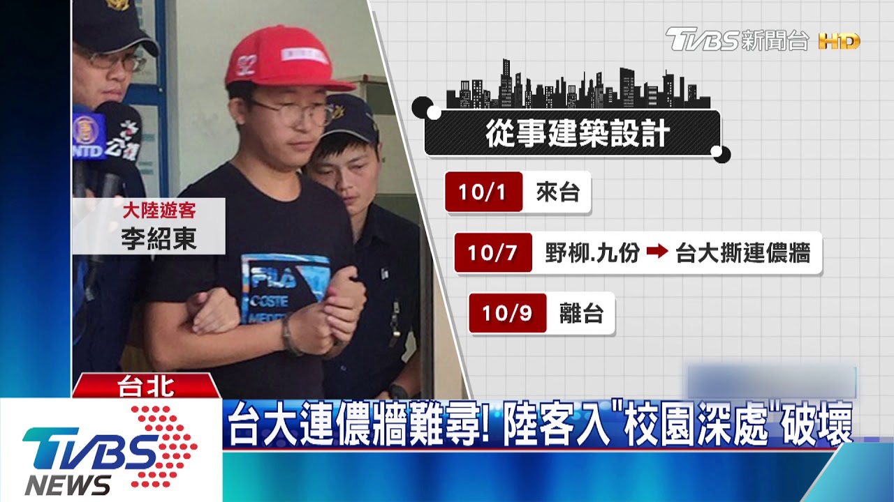 首例!亂撕連儂牆遭法辦 陸客限制出境