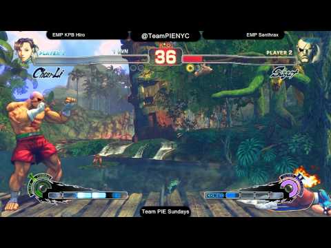 SSF4AE @ Team PIE Sundays 2/2014 - EMP Santhrax (Oni/Sagat) vs EMP Hiro (Chun-Li)