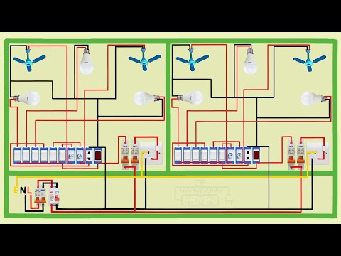 Electrical house wiring 4 gang switch connection