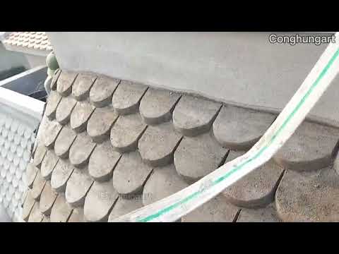 Really dangerous / we finished the fish scale cement tile overhead / classic house