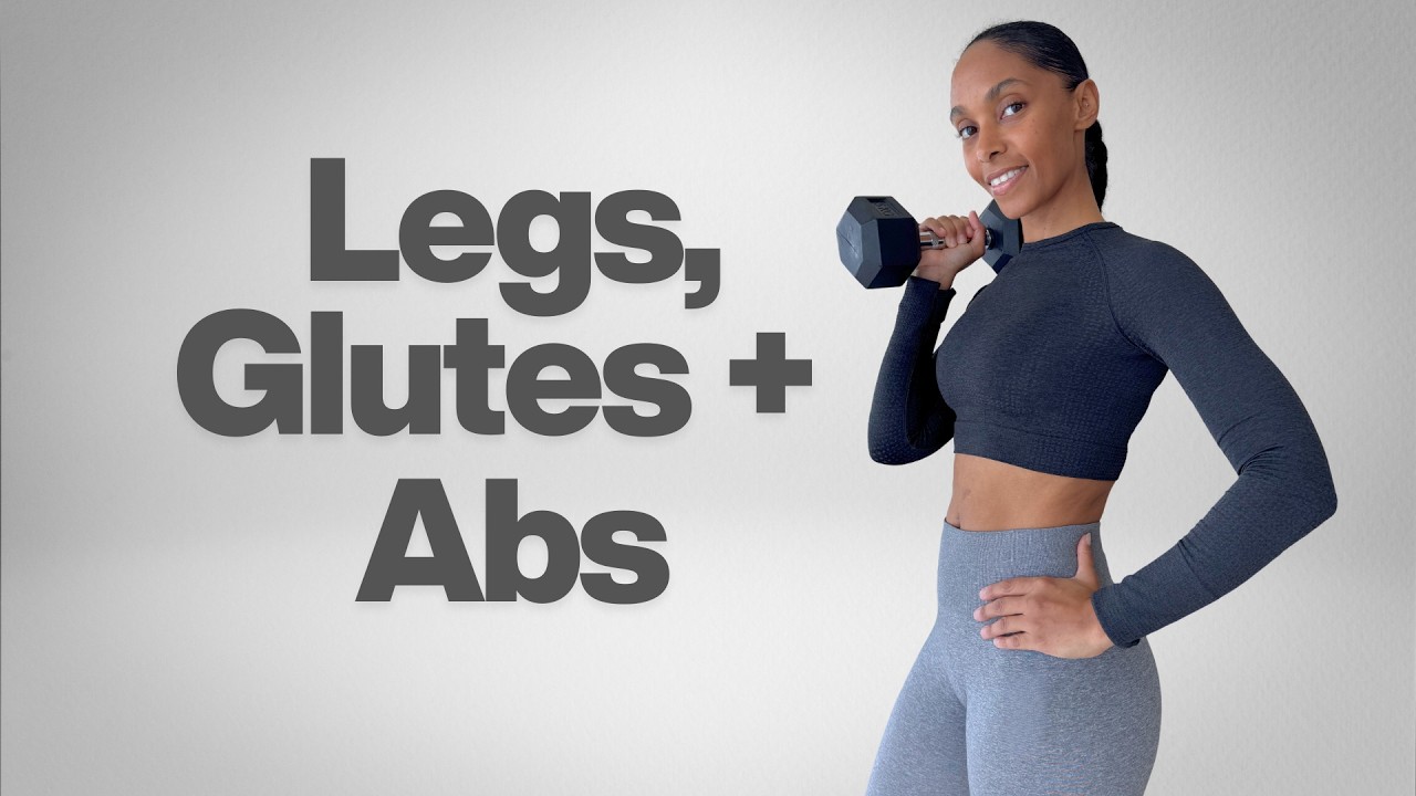 20 minute ABS, LEGS & GLUTES Dumbbell Workout | Toning & Shaping 🔥