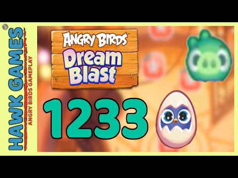 Angry Birds Dream Blast Level 1233 - Walkthrough, No Boosters