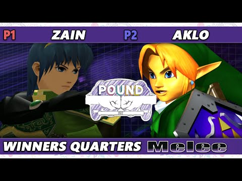 Pound 2022 Winners Quarters - Zain (Marth) Vs. Aklo (Fox, Link) Smash Ultimate Tournament