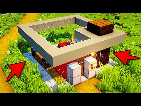 SKYROAD Timelapse - Simple Modern House in Minecraft: Timelapse