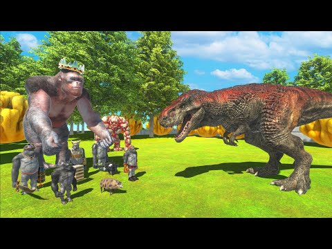 DINOSAUR T-REX HUNTING ANIMAL STORY ANIMATION - Animal Revolt Battle Simulator