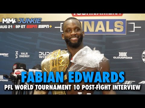 Fabian Edwards REACTS to scoring same head-kick KO as brother Leon to win PFL title | 2025 PFL 10