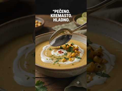Hladna krem supa od pečenog kukuruza i žute paprike sa limetom 🌽🫑