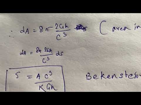Cosmology25 : Bekenstein Formula:How A Black Hole Grows?