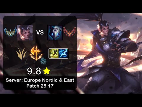 Xin Zhao Jungle vs Kindred - EUNE Challenger - Patch 25.17