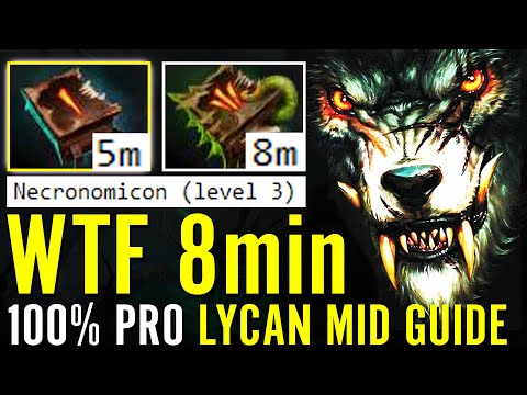 8min Necronomicon Level 3!!? WTF? THIS IS HOW PRO LYCAN FARM MIDLANE Dota 2 Pro Guide