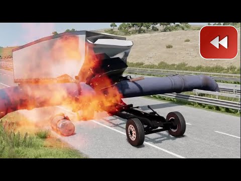 Reverse Cars vs Low Pipes – BeamNG Drive#45