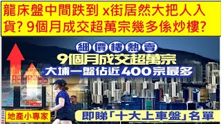 地產小專家 20251017 龍床盤中間跌到 x街居然大把人入貨? 9個月成交超萬宗幾多係炒樓?