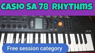 Video thumbnail for Casio SA 78 Rhythm category free session review by instrumental tech
