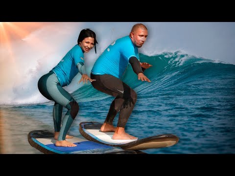 SURFEANDO POR PRIMERA VEZ  🌊😂