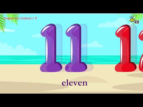 Eleven, twelve, thirteen, fourteen, fifteen from English for Children♪♬ 1-13