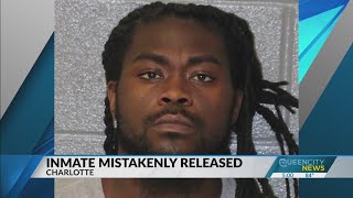 Authorities still searching for inmate mistakenly released