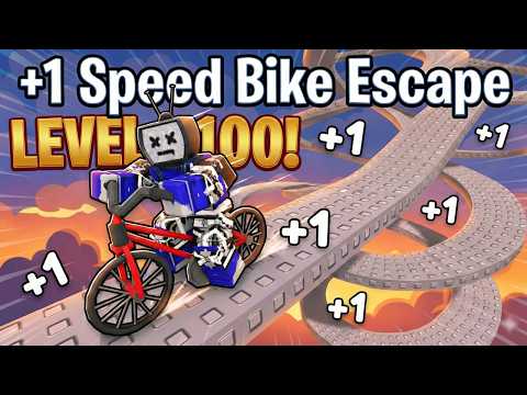 Noob to LEVEL 100 in +1 Speed Bike Escape! (Full Journey)