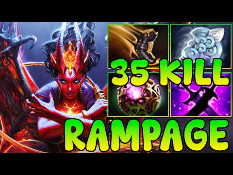 Rampage + 35 Kills QOP Dota 2 Mid - Best Queen Of Pain Dota 2 Pro Gameplay Guide Build 7.37
