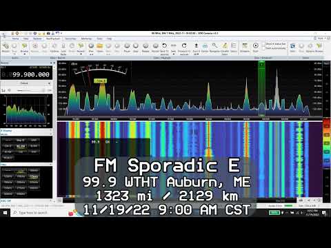 FM E-skip ~ 99.9 WTHT Auburn, ME (11/19/2022)