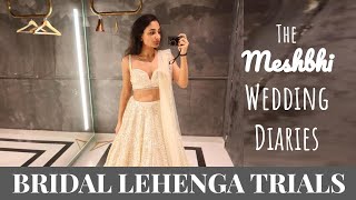 Trying on bridal lehengas in Delhi!