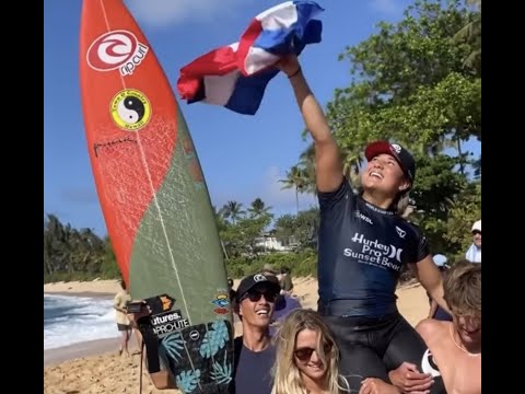 Brisa Hennessy wins the 2022 Hurley Pro Sunset Beach