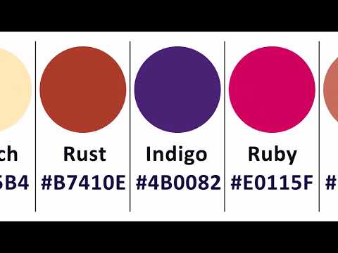 List of All Colors and their Hex code