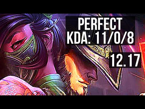 AKALI vs TF (MID) | 11/0/8, Legendary, 300+ games | KR Diamond | 12.17