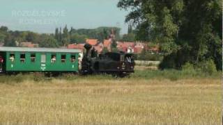 preview picture of video 'Parní lokomotiva 313.432 (Matylda) - Muzejní železnice Kolešovka 2011'