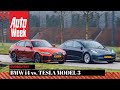 BMW i4 vs. Tesla Model 3 - AutoWeek Dubbeltest
