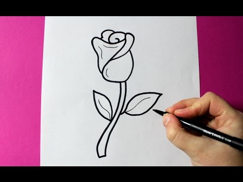 HOW TO DRAW A ROSE - SUPER EASY ROSE TO DRAW