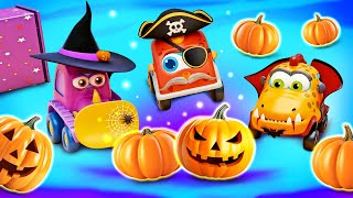 Os carros Mocas comemoram o Dia das Bruxas! Desenho animado completo de Halloween