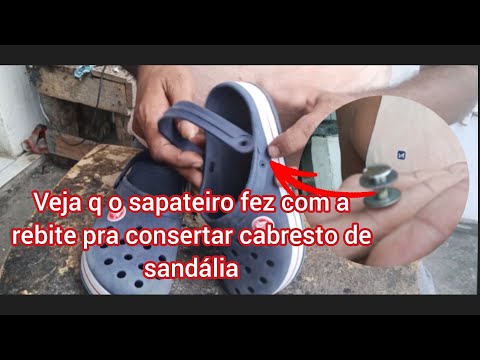 Aprenda você mesmo a consertar cabresto de sandália com arrebite