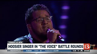Hoosier singer in "The Voice" battle rounds