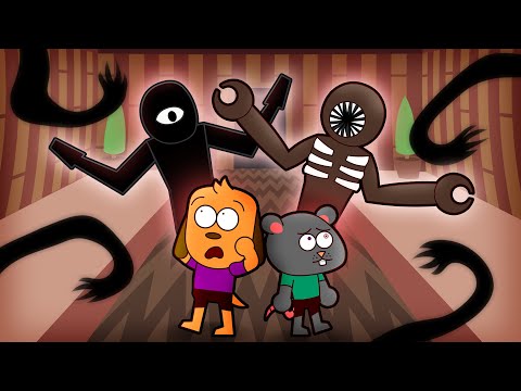 Dogo e Ratch contra Seek e Figure em Doors Roblox | Animação