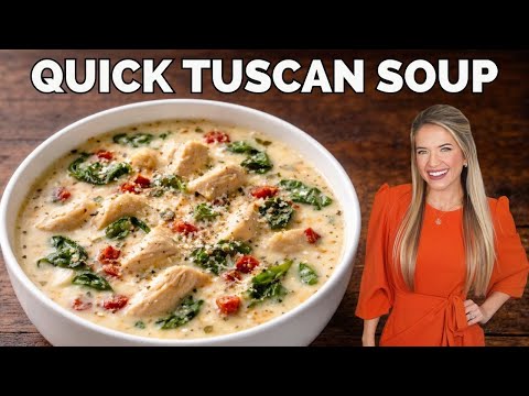 Creamy Tuscan Chicken Soup (One Pot, Make-Ahead Friendly!)