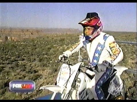 ROBBIE KNIEVEL GRAND CANYON JUMP! LIVE! MAY 20, 1999! FULL BROADCAST & NEWS REPORTS!